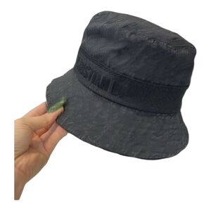 Dior Black Tonal Logo Bucket Hat